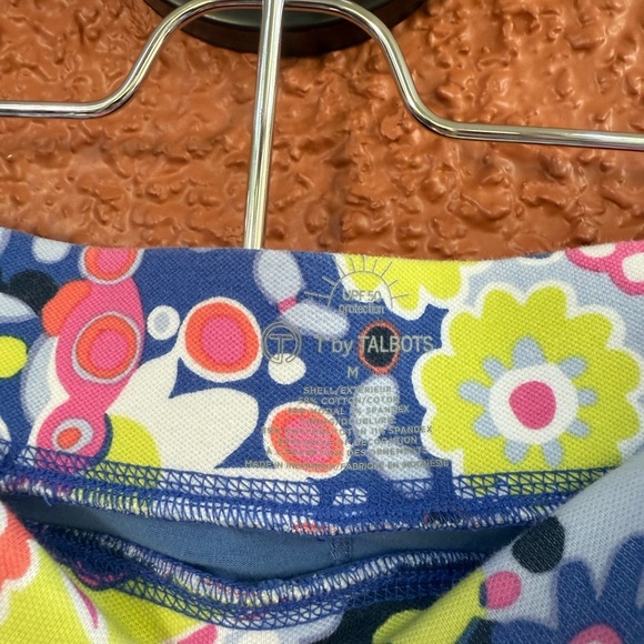 T by TALBOTS UPF 50 Daisy Print Skort Front Welt Pockets Size Medium Colorful - Picture 3 of 4